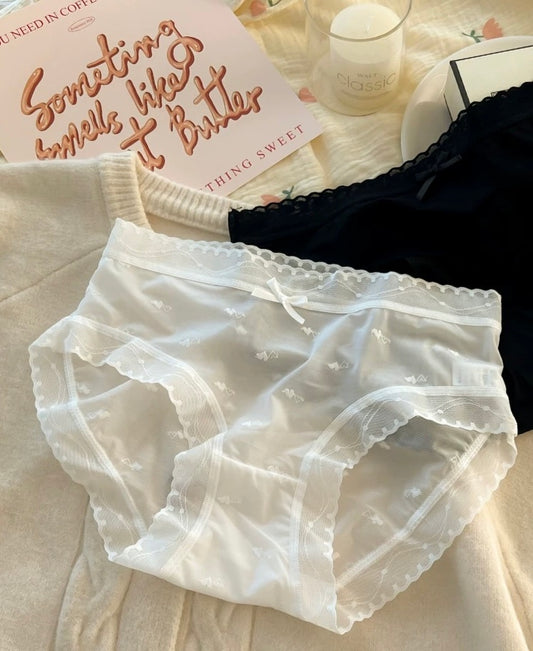 Sheer Cloud Lace Briefs - Seamless Panties
