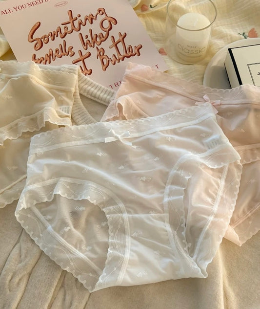Sheer Cloud Lace Briefs - Seamless Panties
